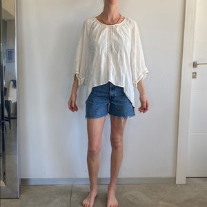 Joie beige boho blouse